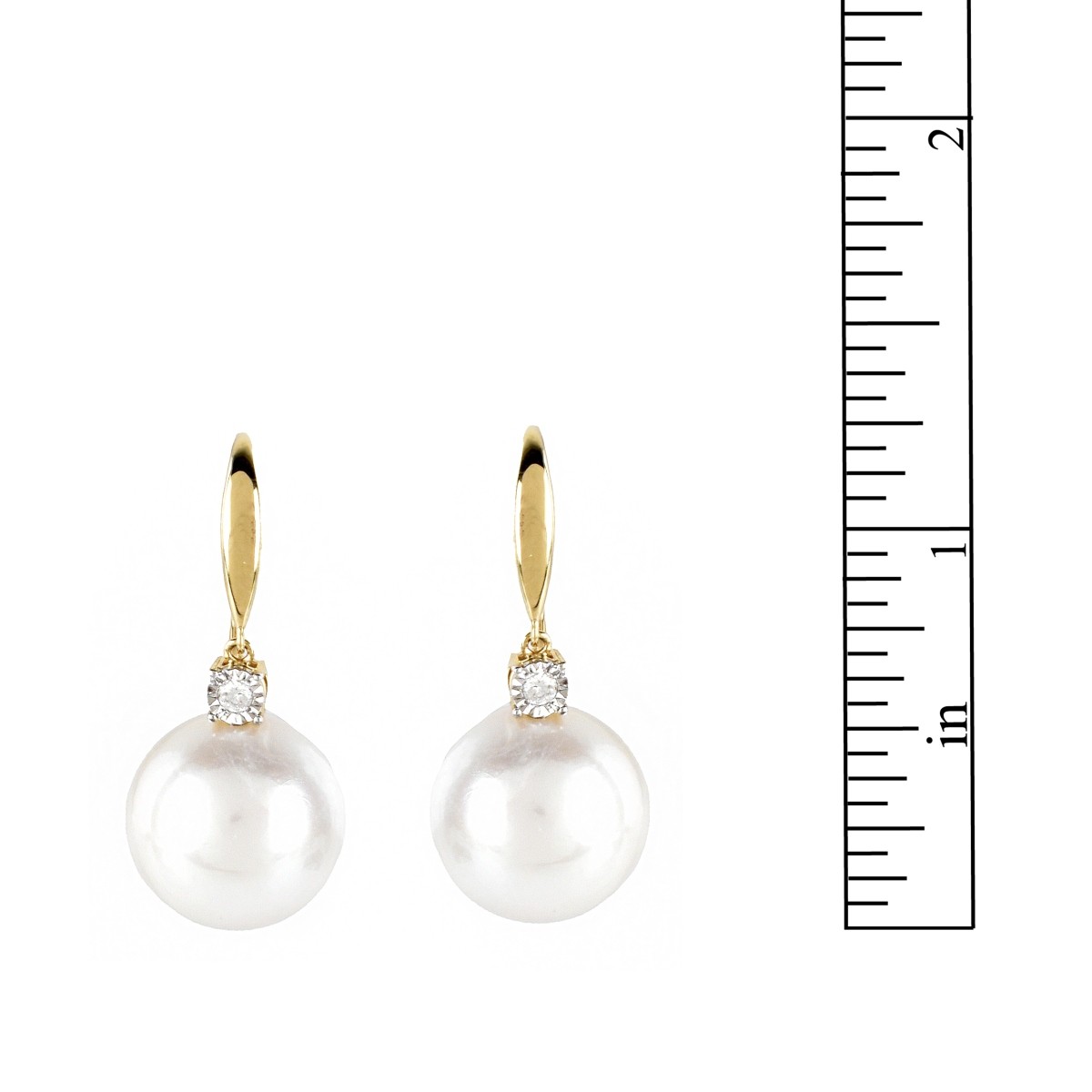 Pearl, Diamond and 18K Earrings