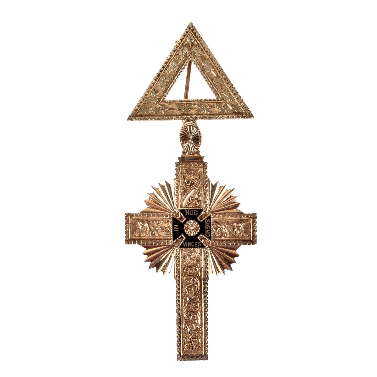 14K Cross Pendant Pin