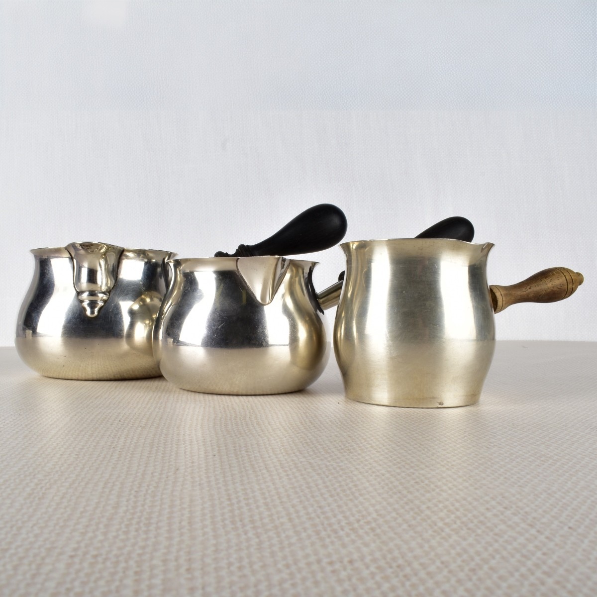 Collection of (3) Sterling Silver Sauce Warmers.