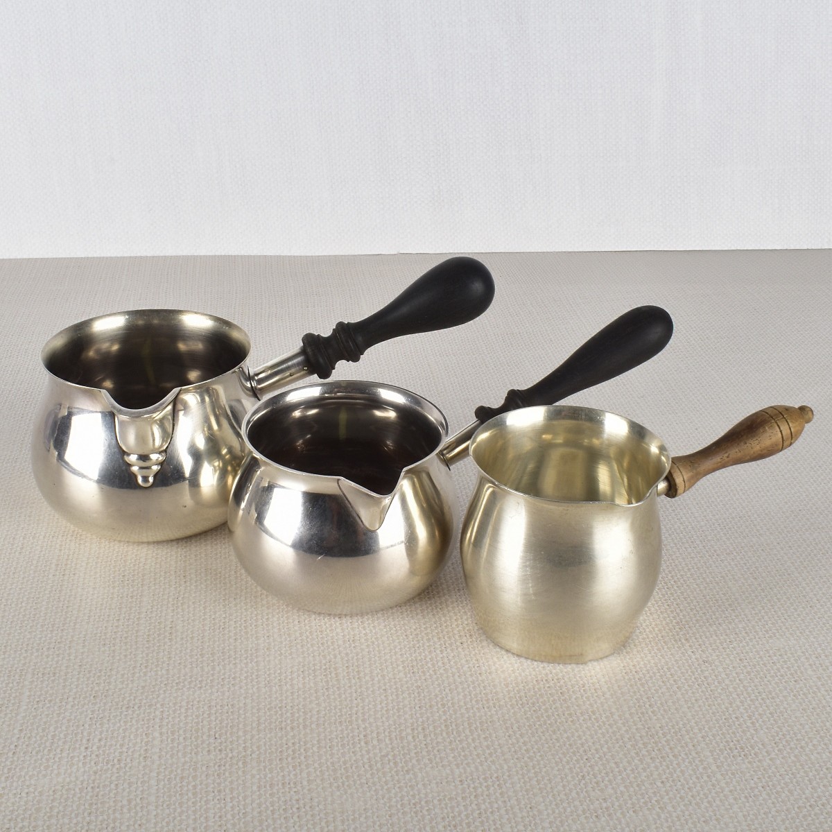 Collection of (3) Sterling Silver Sauce Warmers.