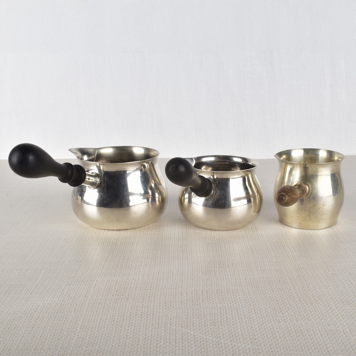 Collection of (3) Sterling Silver Sauce Warmers.