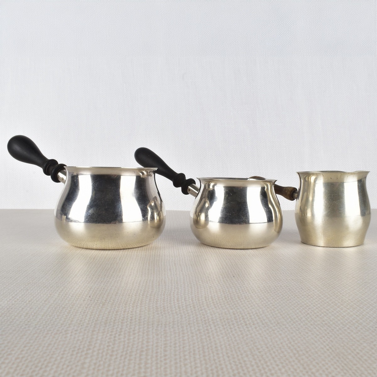 Collection of (3) Sterling Silver Sauce Warmers.