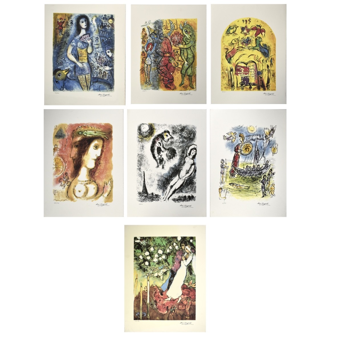 After: Marc Chagall (1887-1985) Seven Lithographs