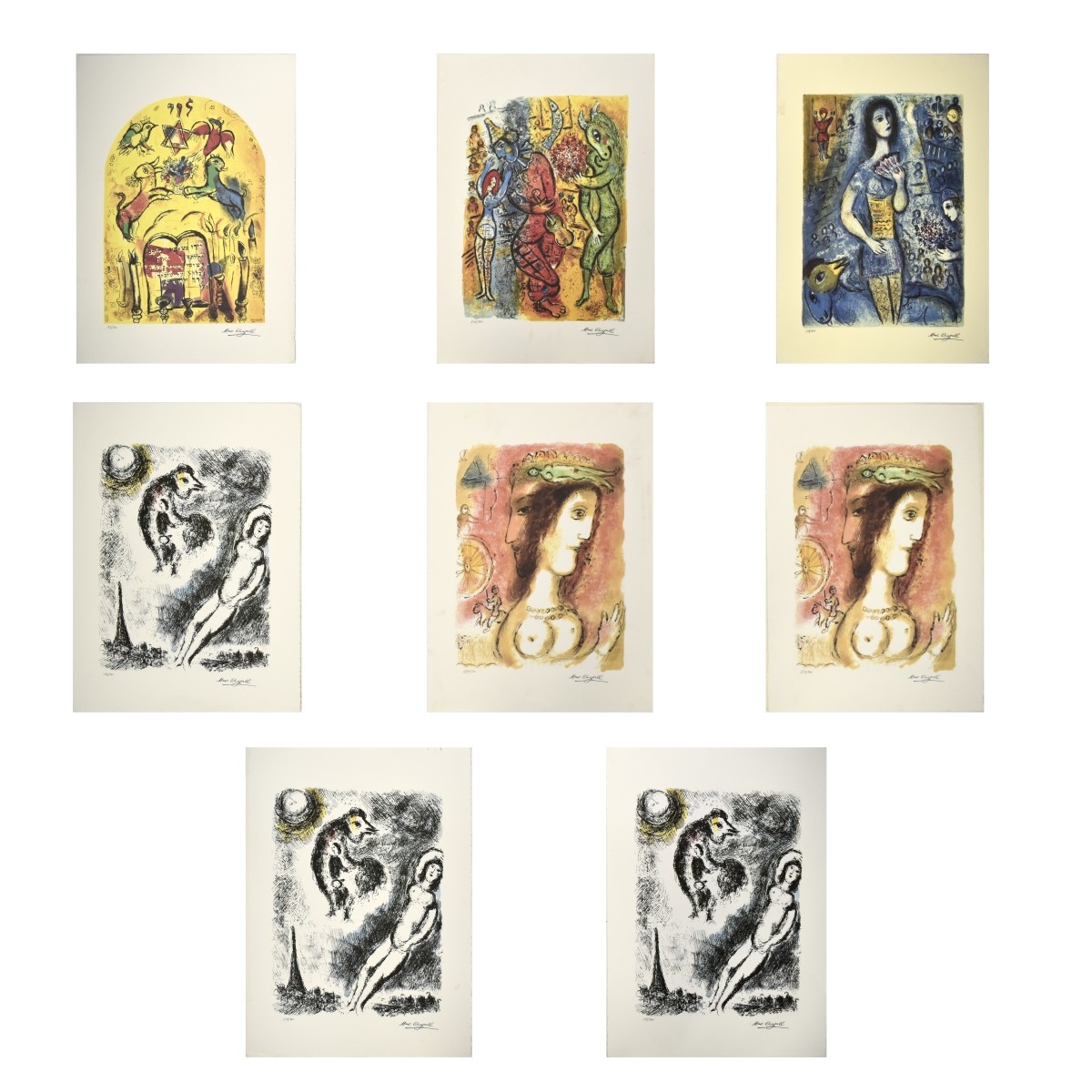After: Marc Chagall (1887-1985) Eight Lithographs