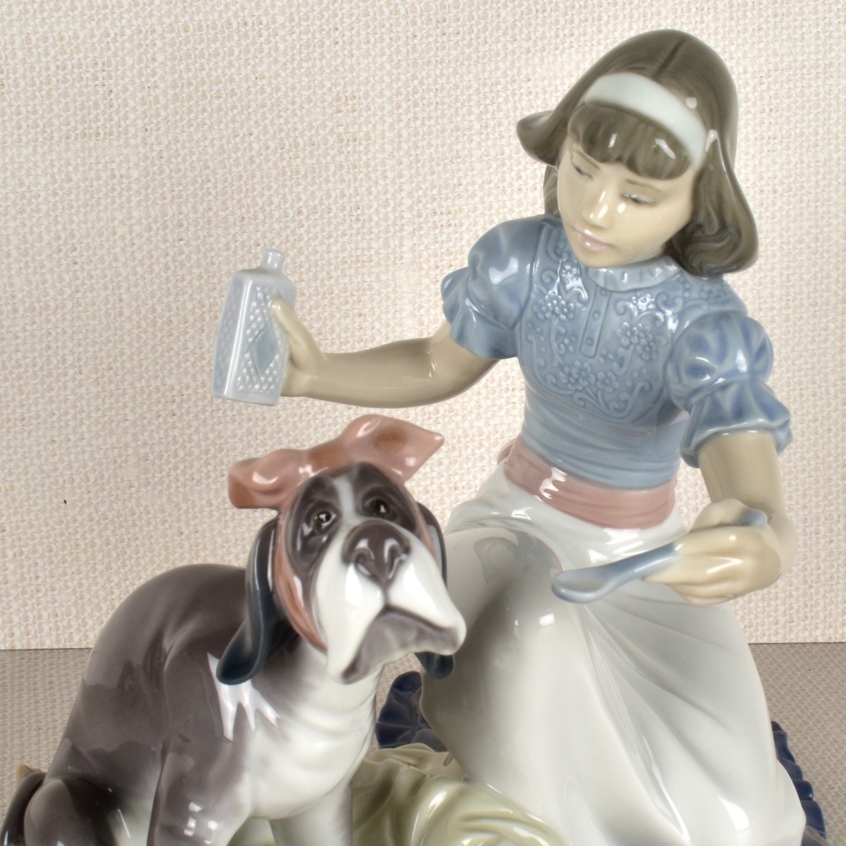 Lladro Figurine of a Girl and Dog