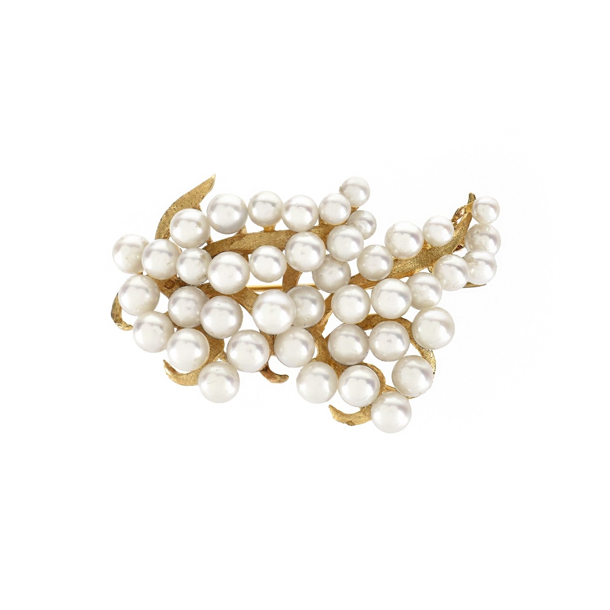 Pearl and 14K Brooch