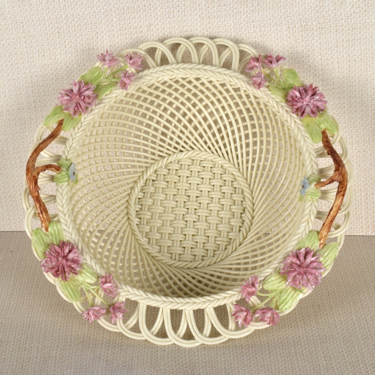 Four Porcelain Flower Baskets