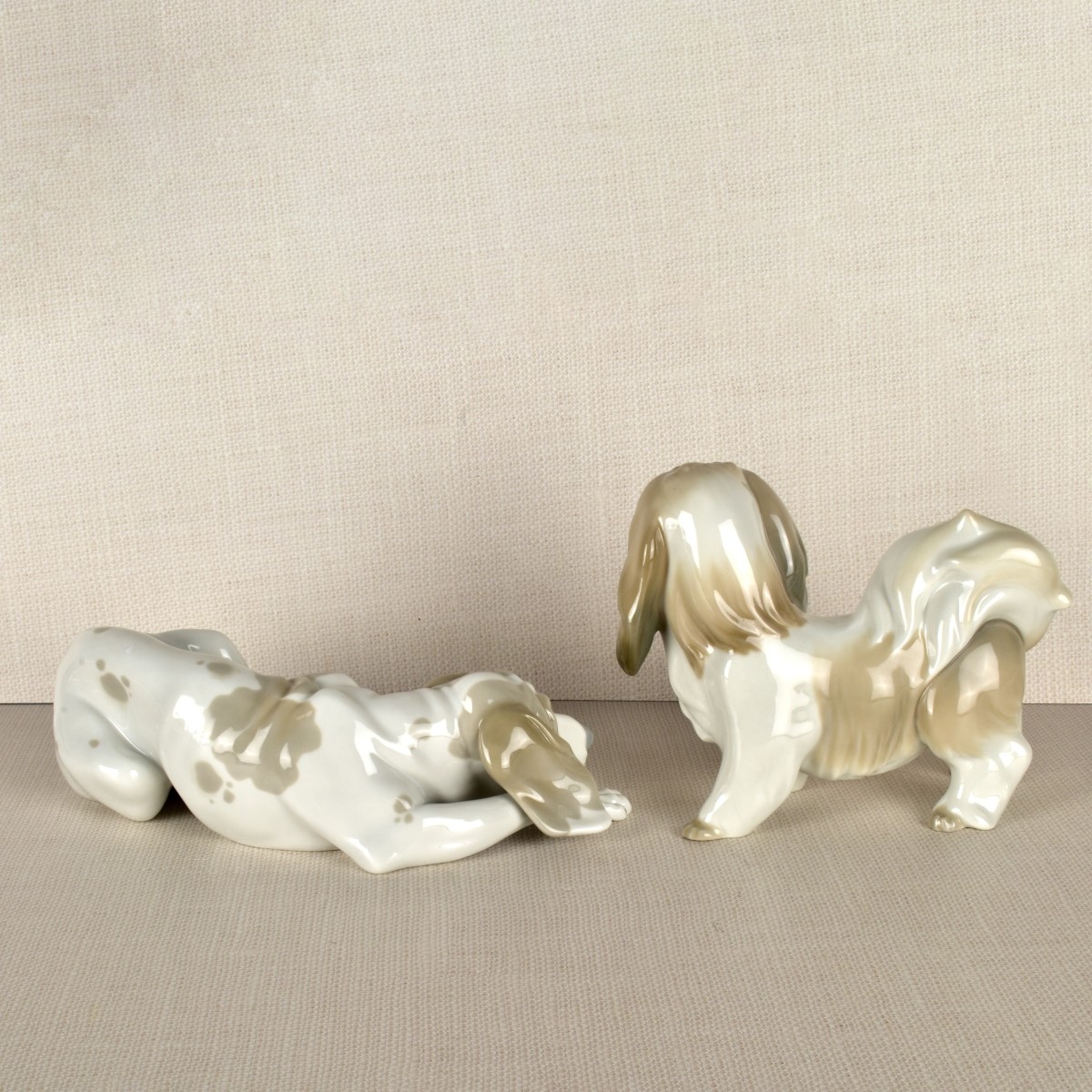 Two Lladro Dog Figurines
