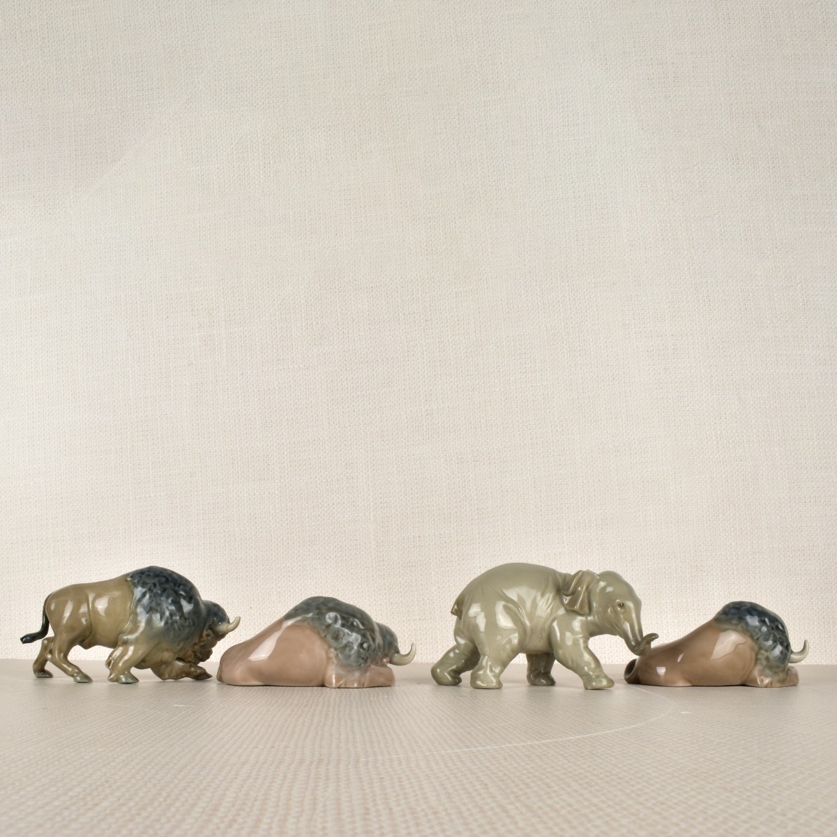 Four Lladro Porcelain Animal Figurines