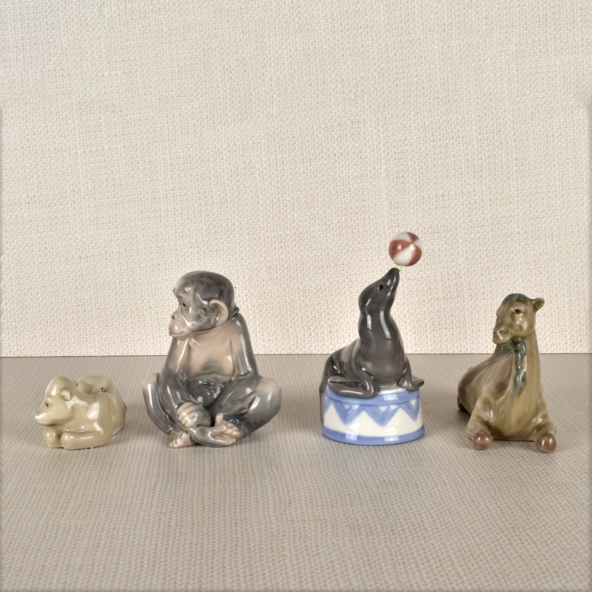 Four Lladro Porcelain Animal Figurines