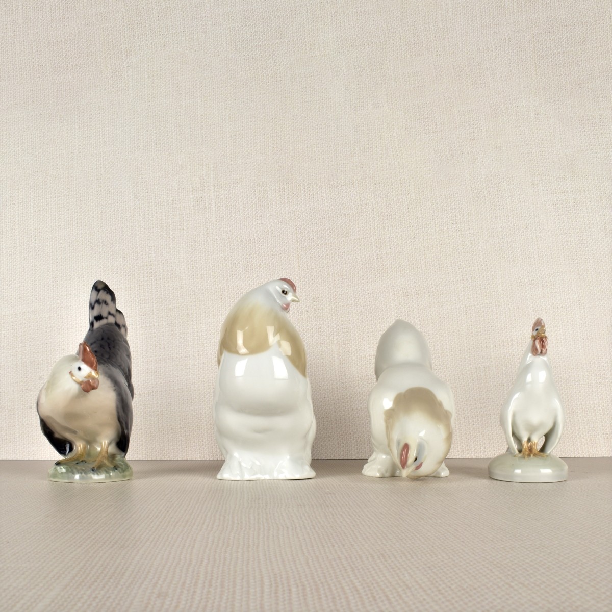 Four Porcelain Barnyard Figurines