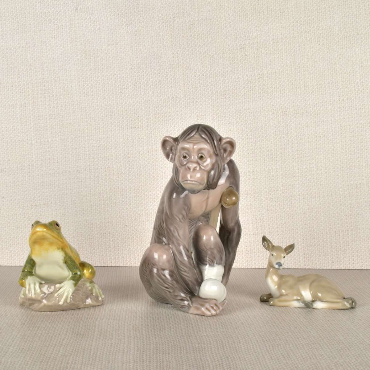 Three Lladro Porcelain Animal Figurines