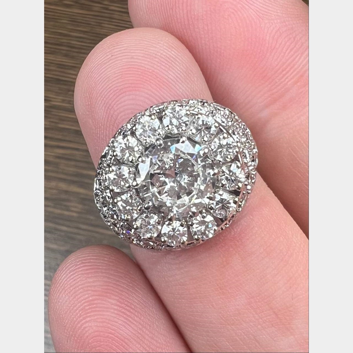 Deco Diamond and Platinum Ring