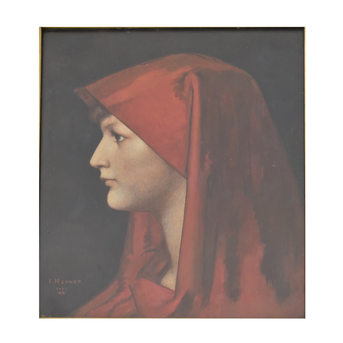Framed Lithograph of a Lady
