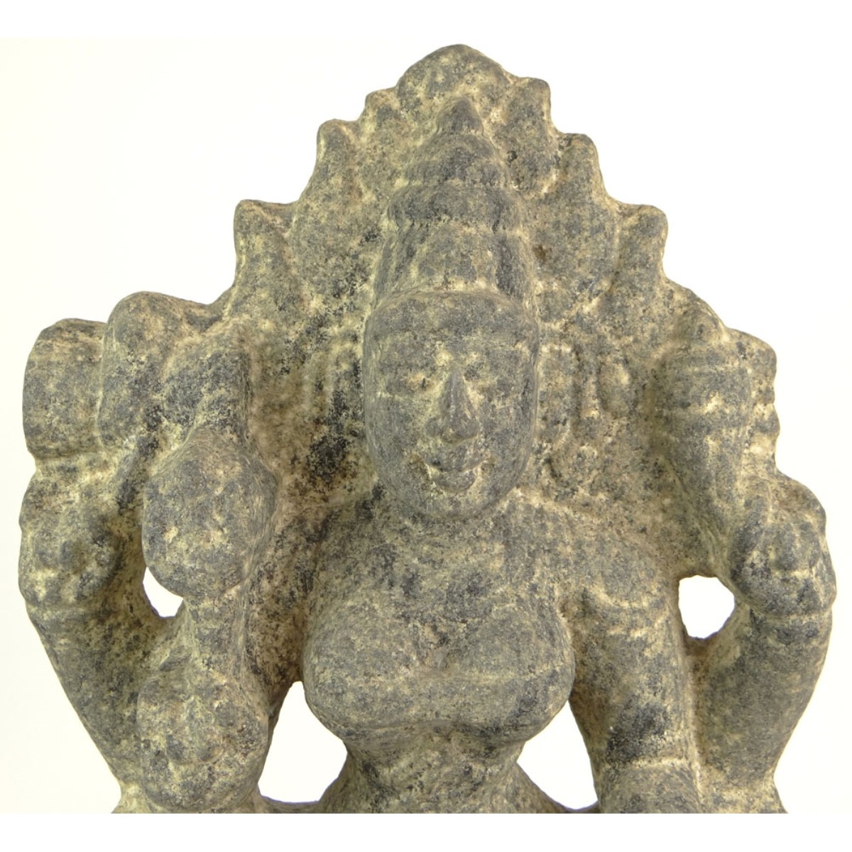 Antique Carved Schist Stele Brahmani