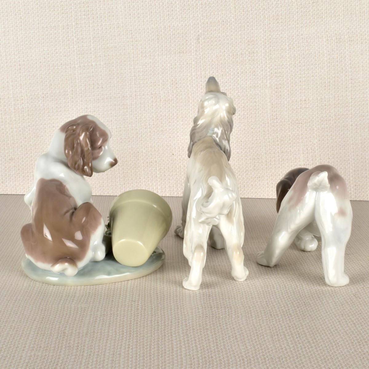 Lladro Porcelain Dog Figurines