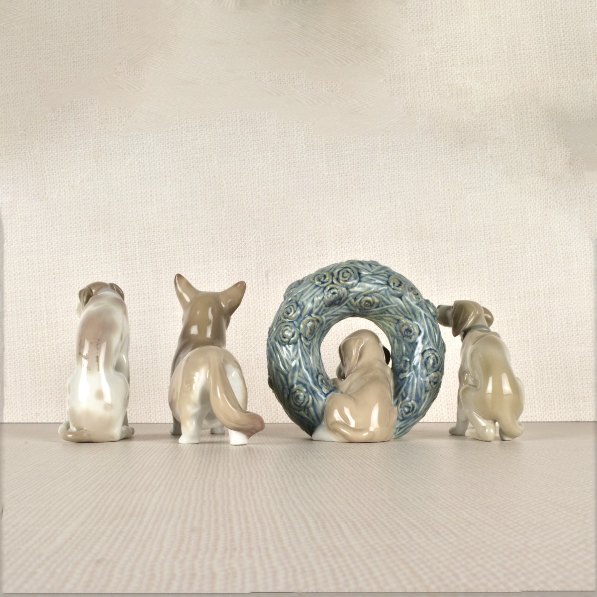 Lladro Porcelain Dog Figures