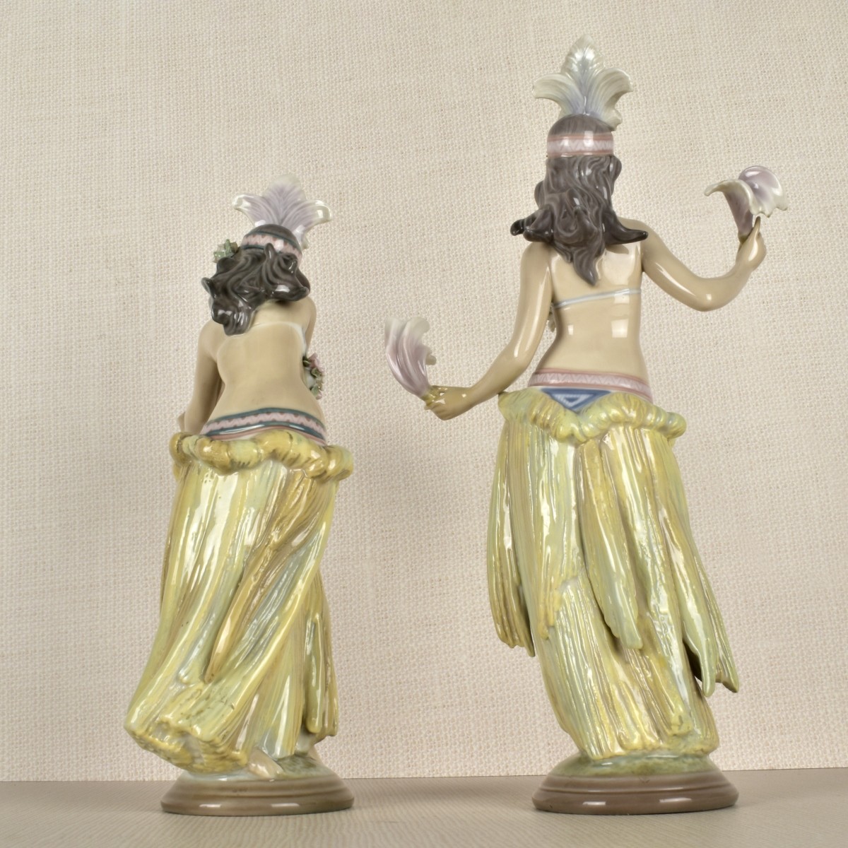Two Lladro Polynesian Porcelain Figurines