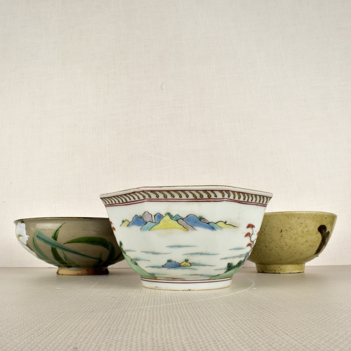 Three (3) Chinese Bowls