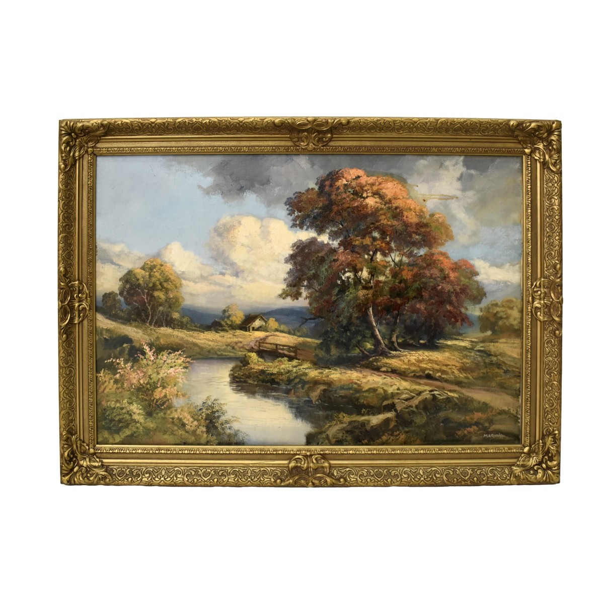 Oil on Canvas of a Landscape Scene
