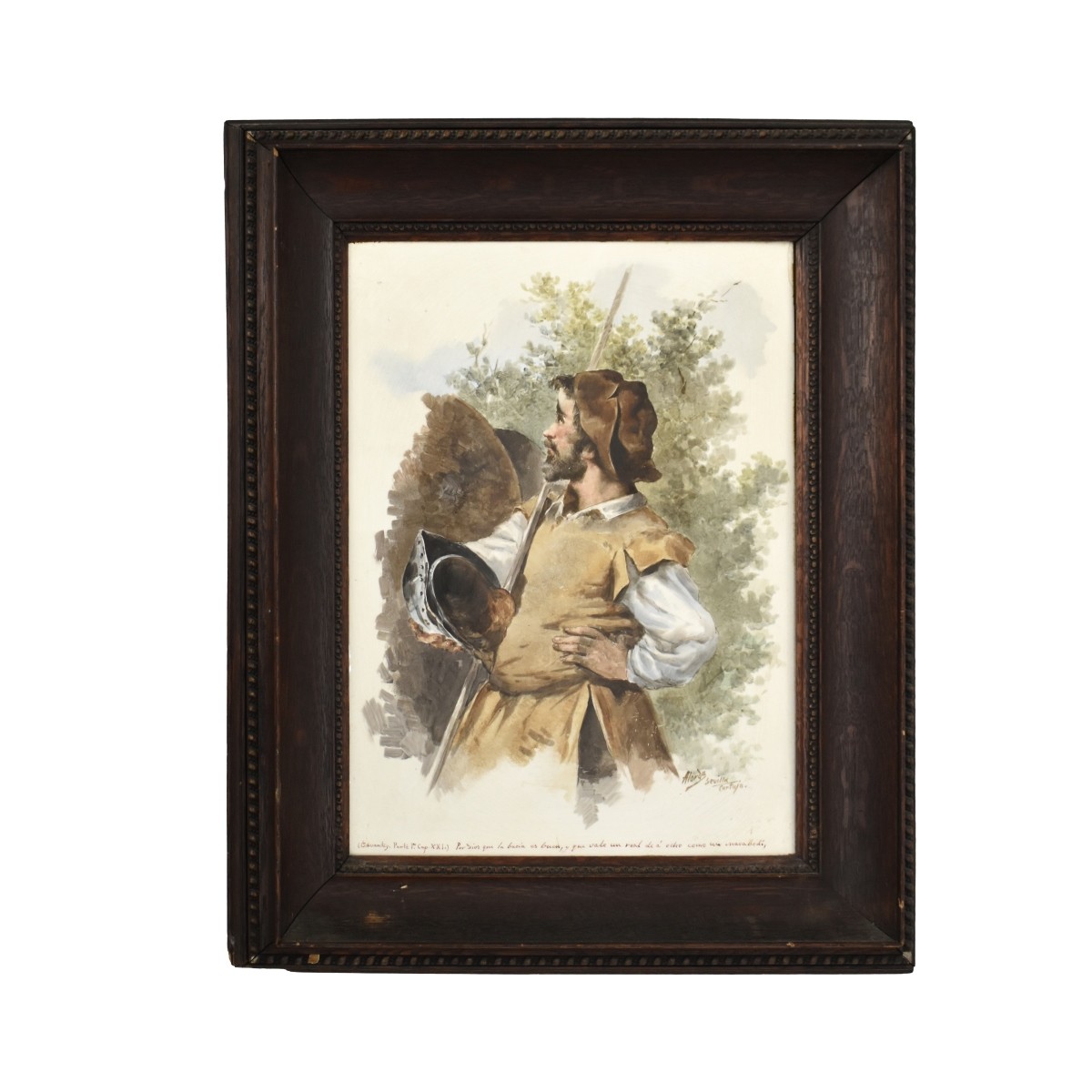 Framed Painting of Don Quixote