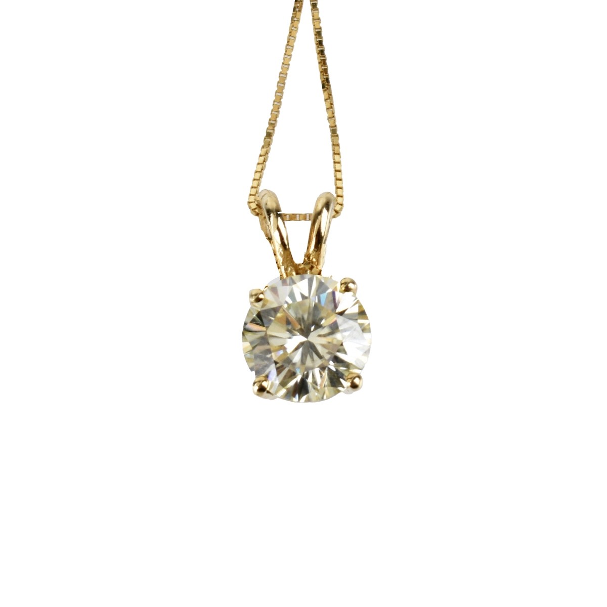 CZ and 14K Pendant Necklace