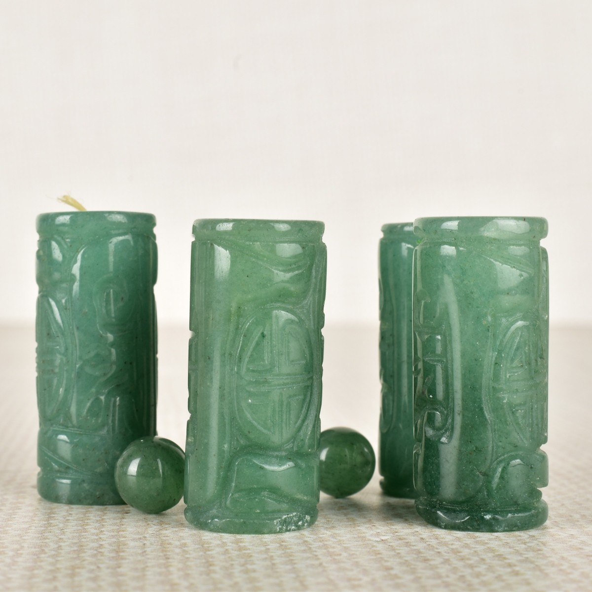 Collection of Jade and Serpentine Pieces