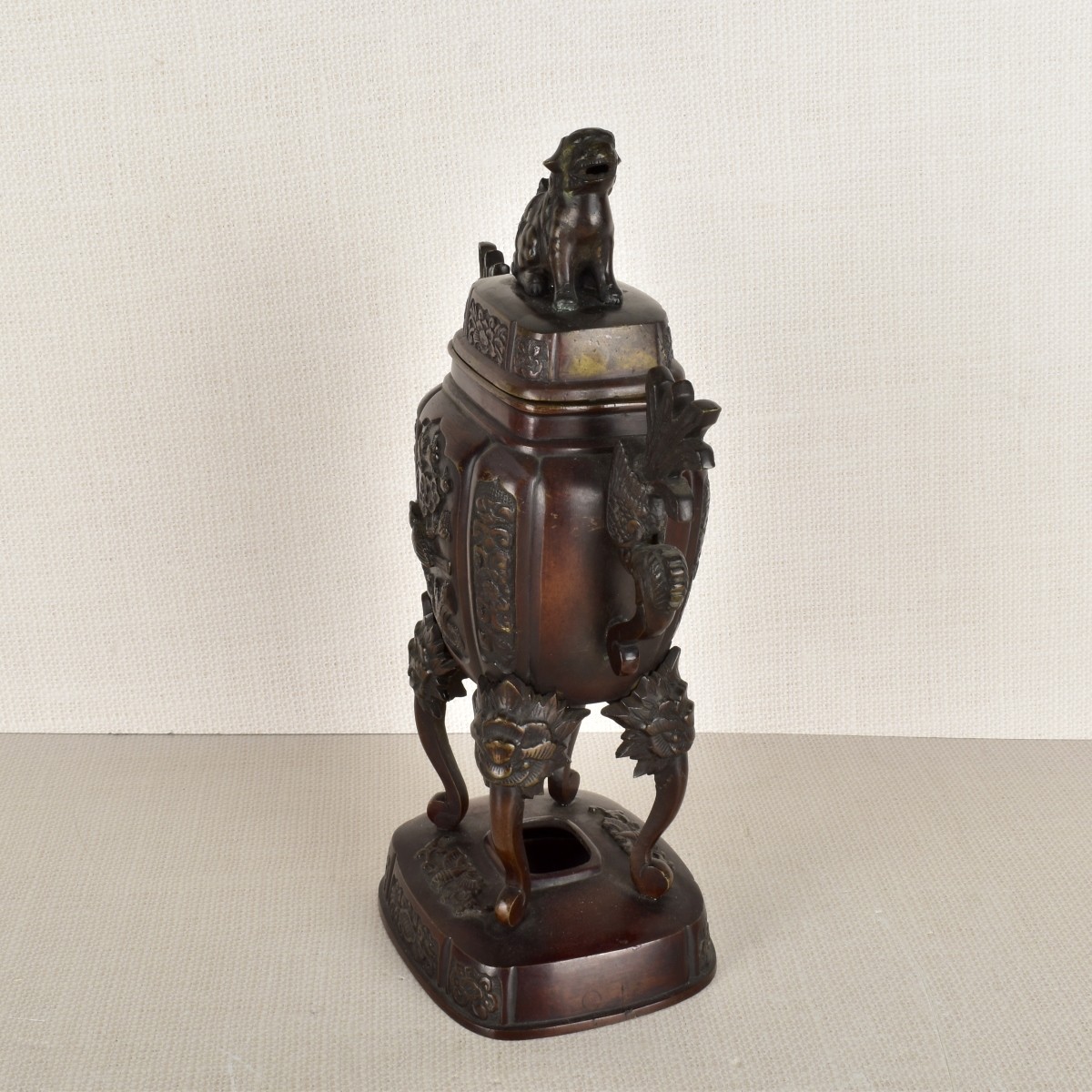 Japanese Bronze Urn with Cover