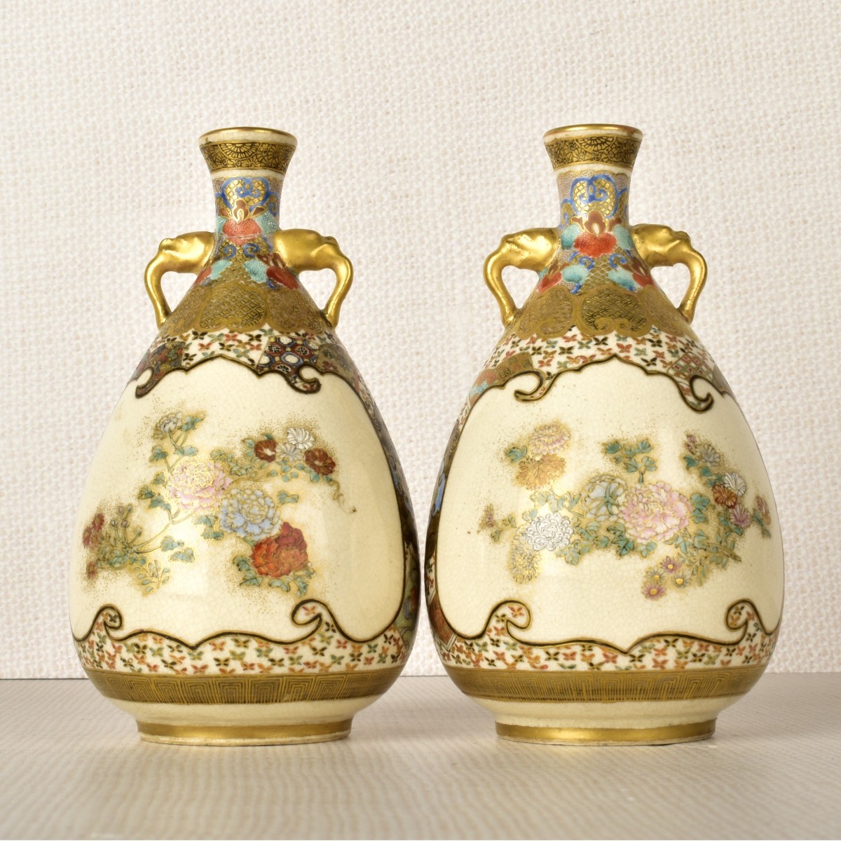 Miniature Japanese Satsuma Vases