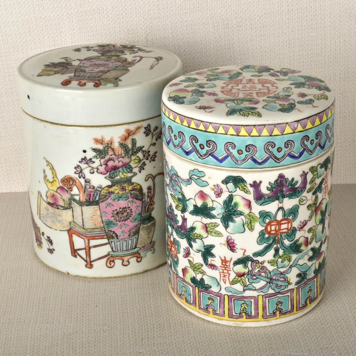 Chinese Porcelain Covered Jars
