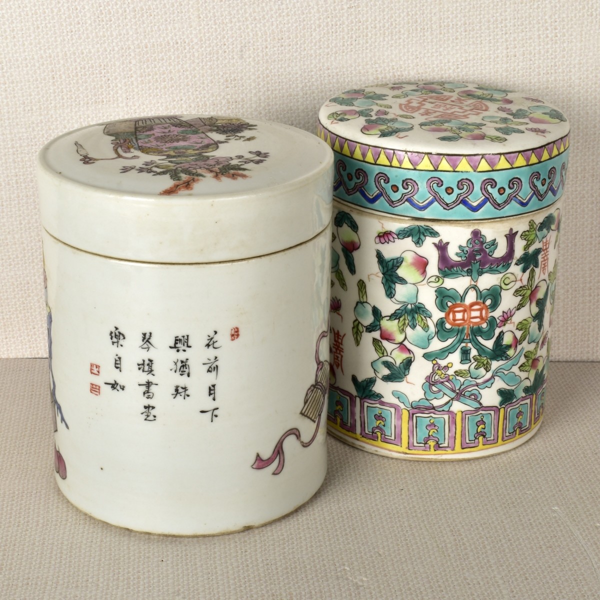 Chinese Porcelain Covered Jars