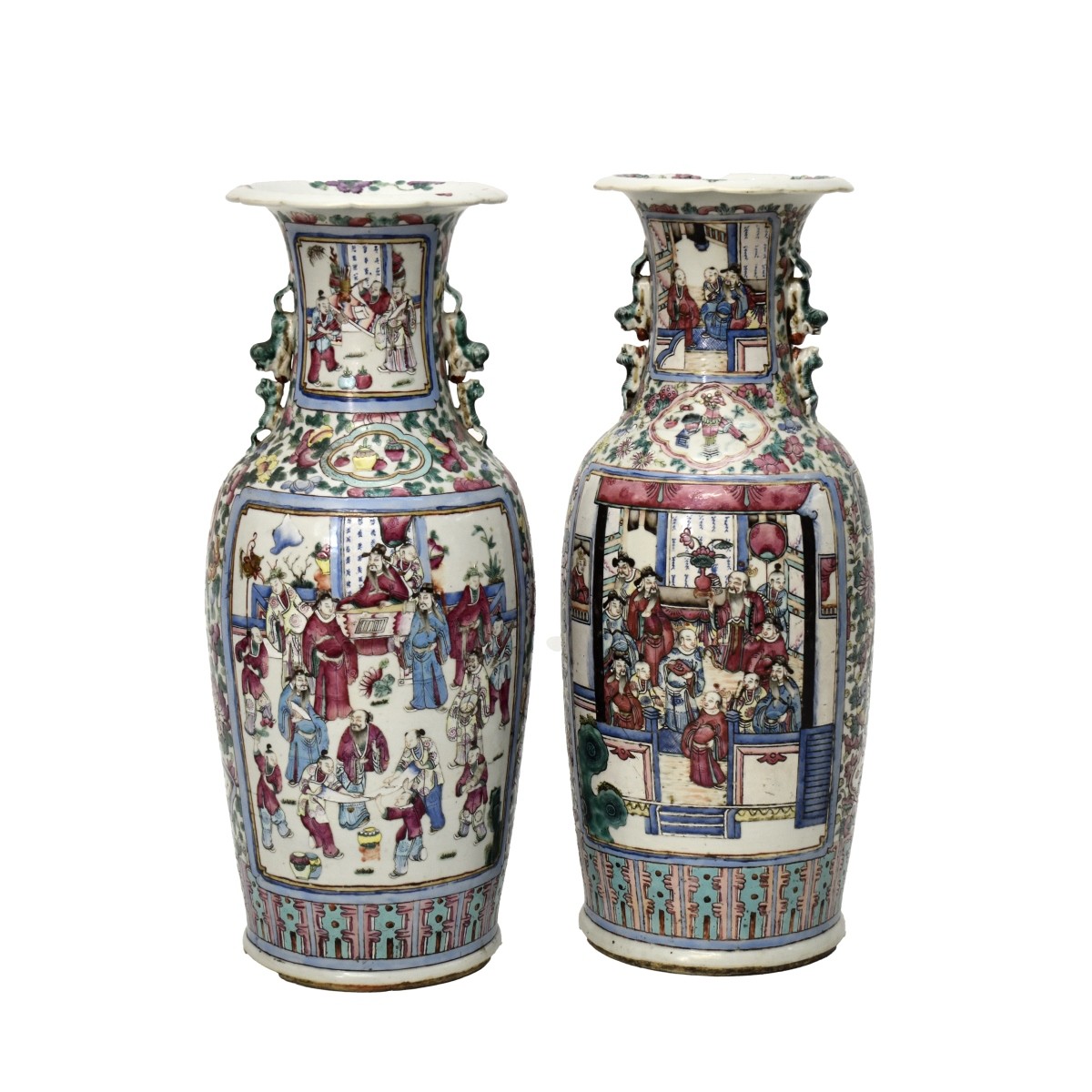 Two (2) Chinese Famille Rose Vases