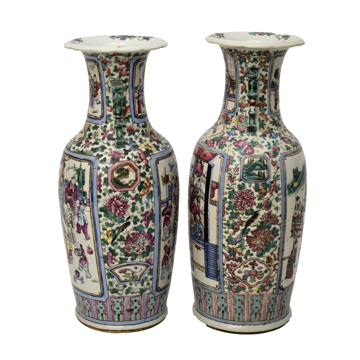 Two (2) Chinese Famille Rose Vases