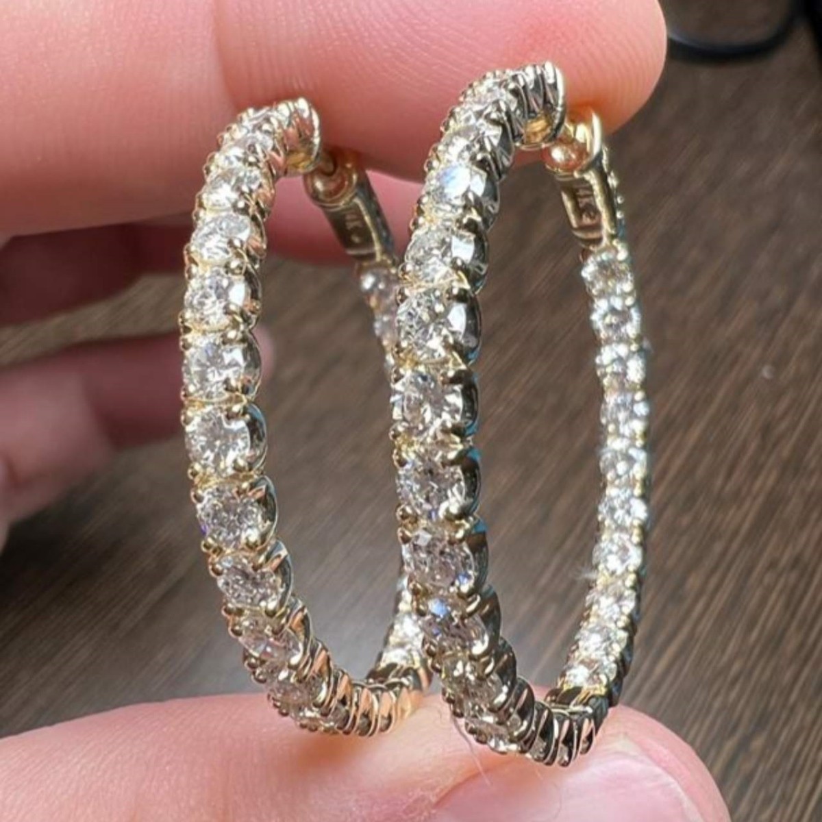 Diamond and 14K Earrings