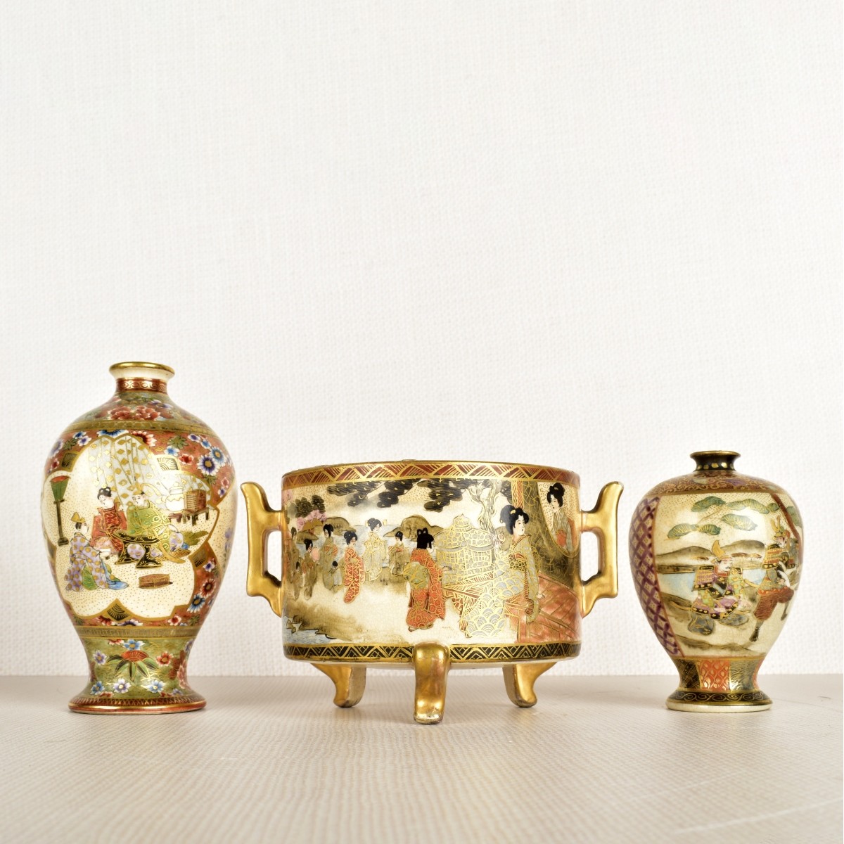 Satsuma Vases and Jar
