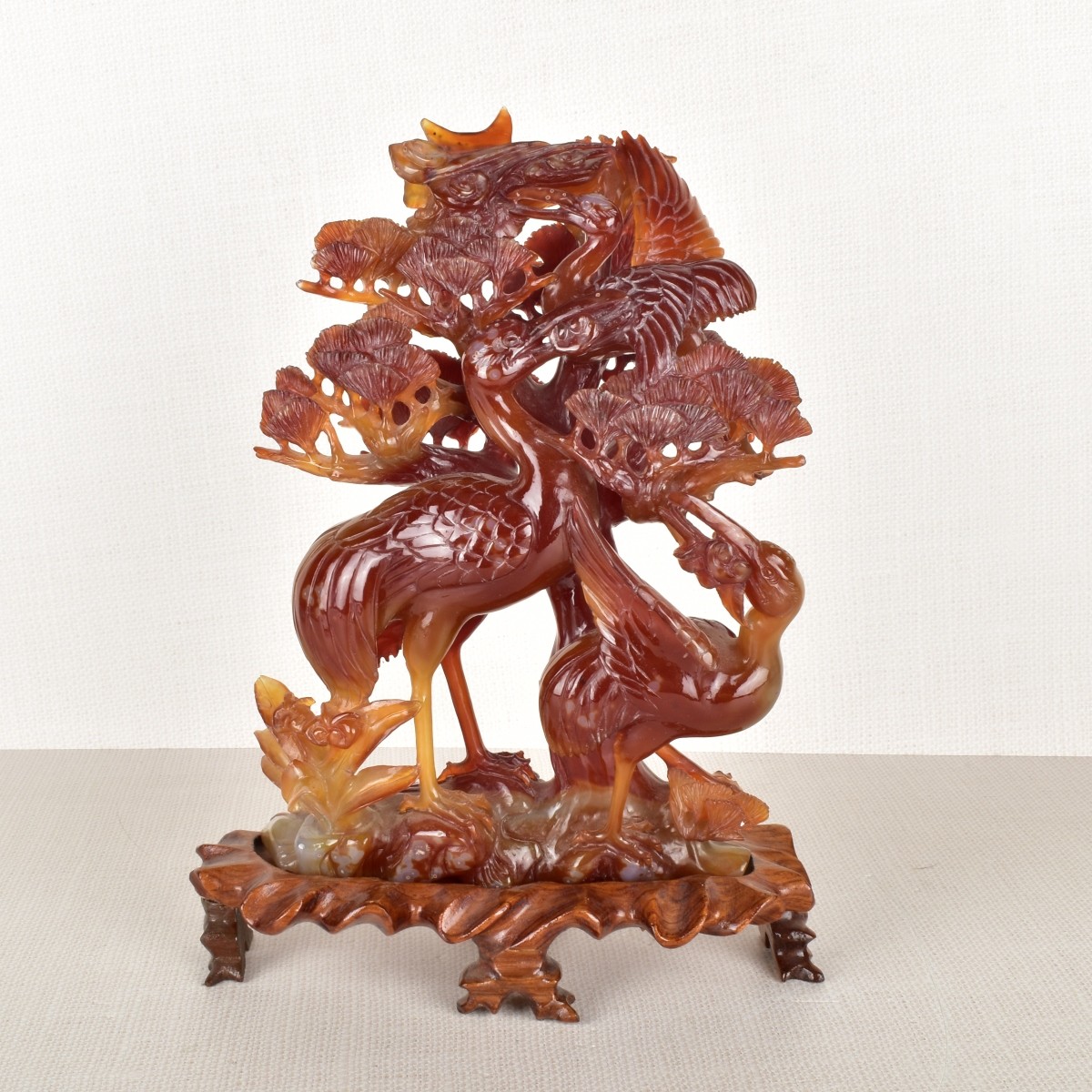 Chinese Carnelian Agate Sculpture