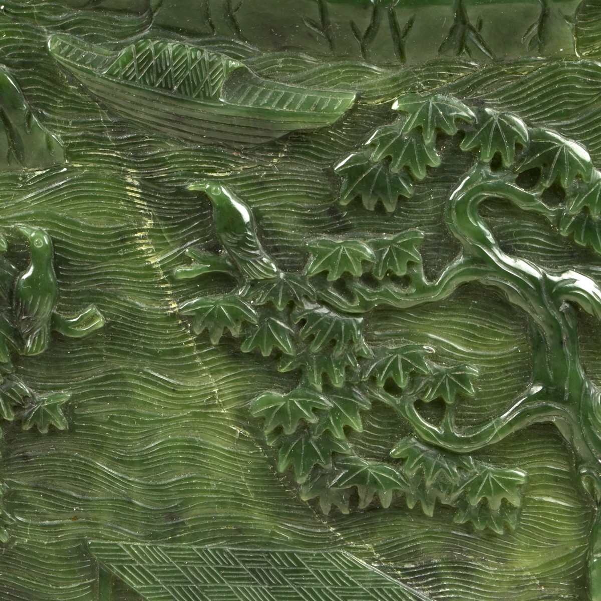 Japanese Green Jade Plaque