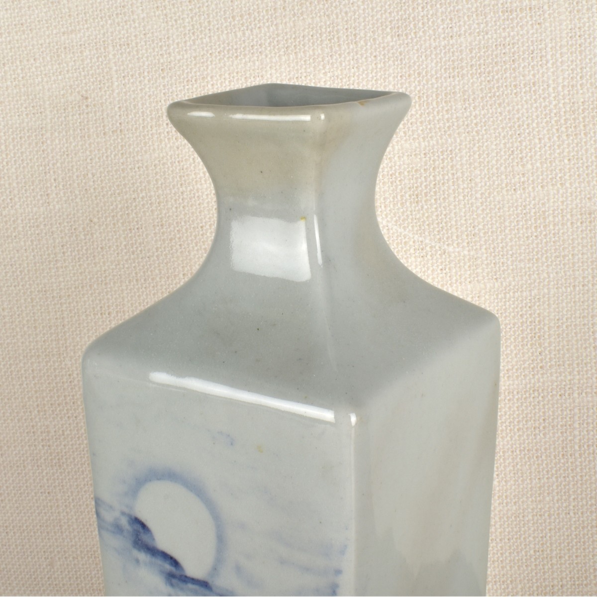 Korean Blue and White Square Bottle