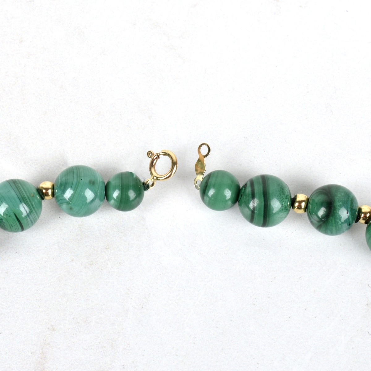 Malachite and 14K Necklace