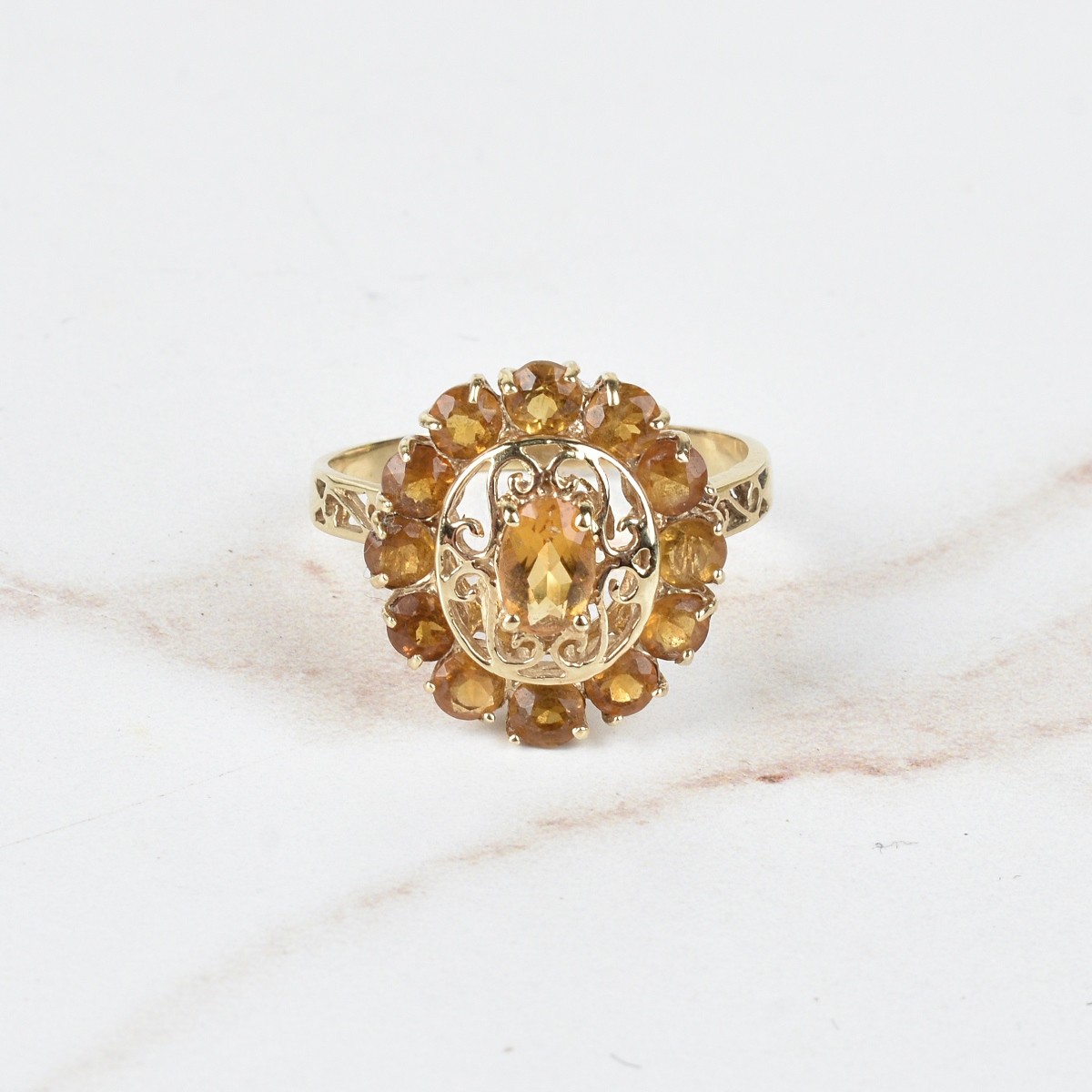 Citrine and 14K Ring