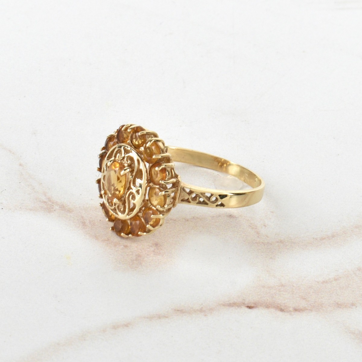 Citrine and 14K Ring