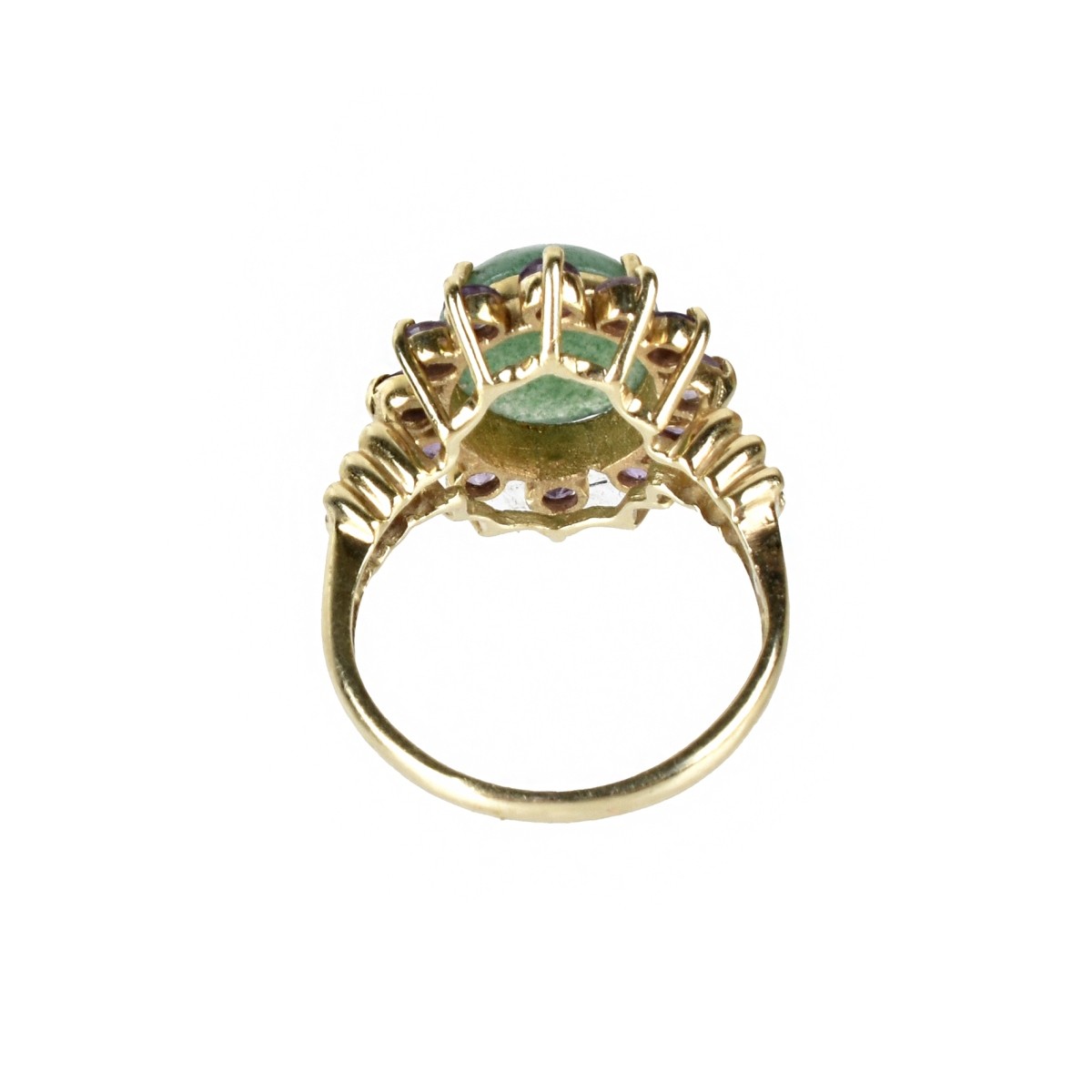 Chrysoprase, Amethyst and 14K Ring