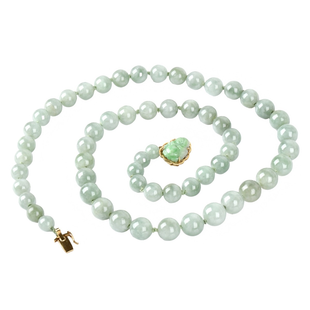 Jade and 14K Necklace