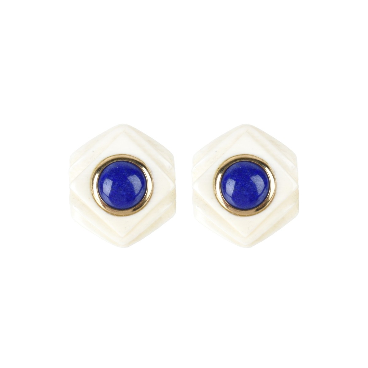 Lapis and 14K Earring