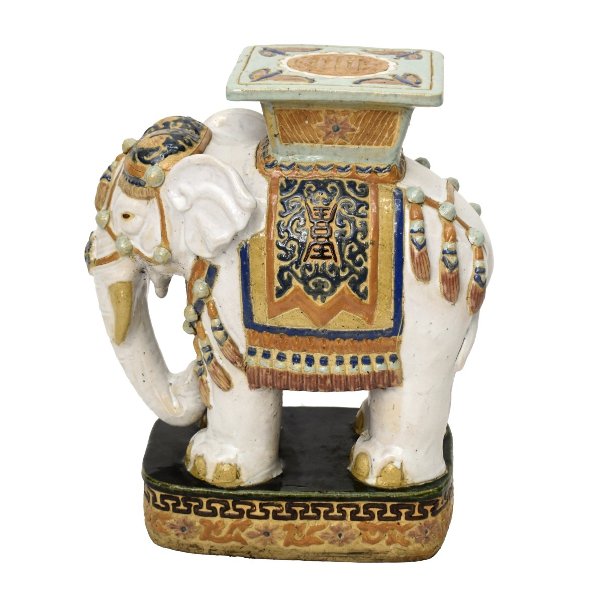 Ceramic Elephant Garden Seat