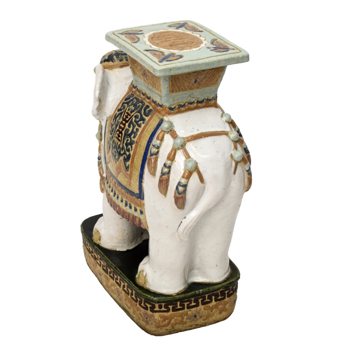 Ceramic Elephant Garden Seat