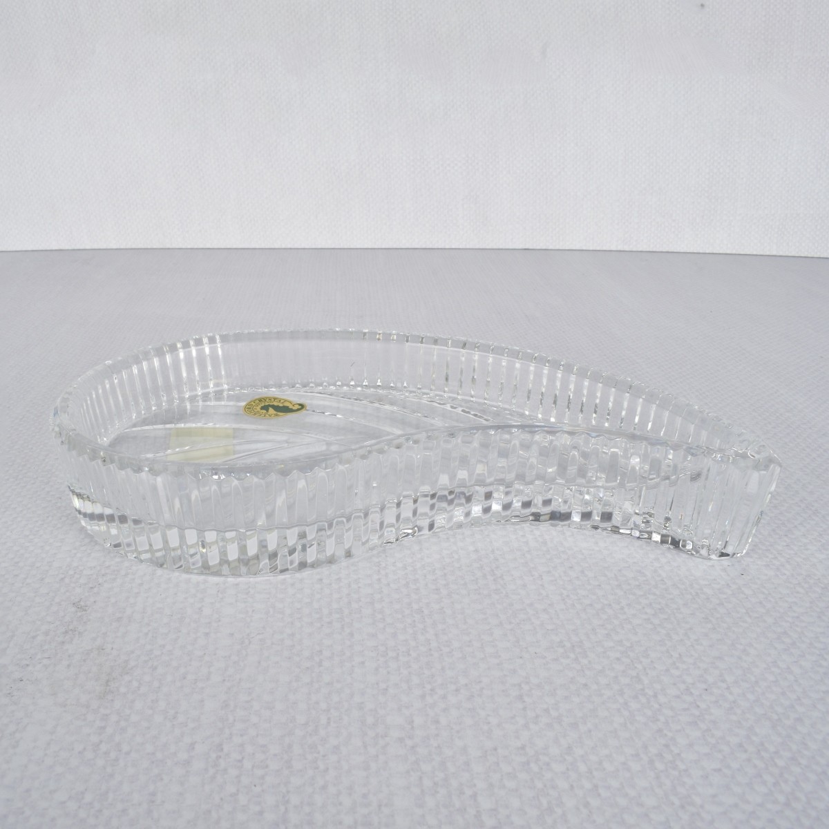 Three Waterford Crystal Leaf Dishes