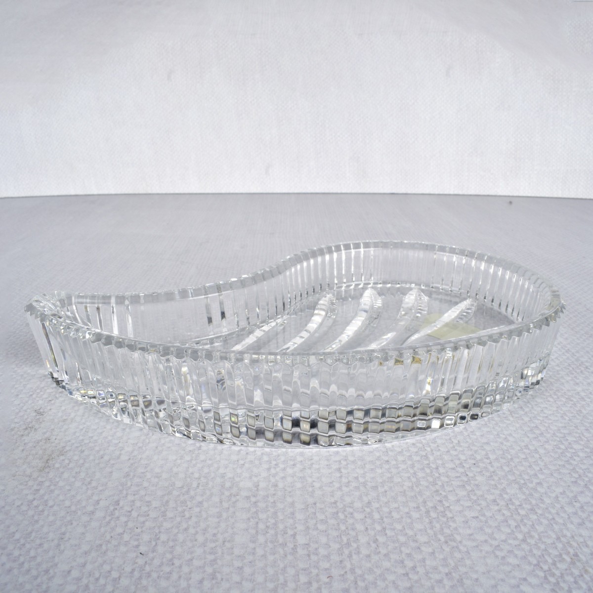 Three Waterford Crystal Leaf Dishes