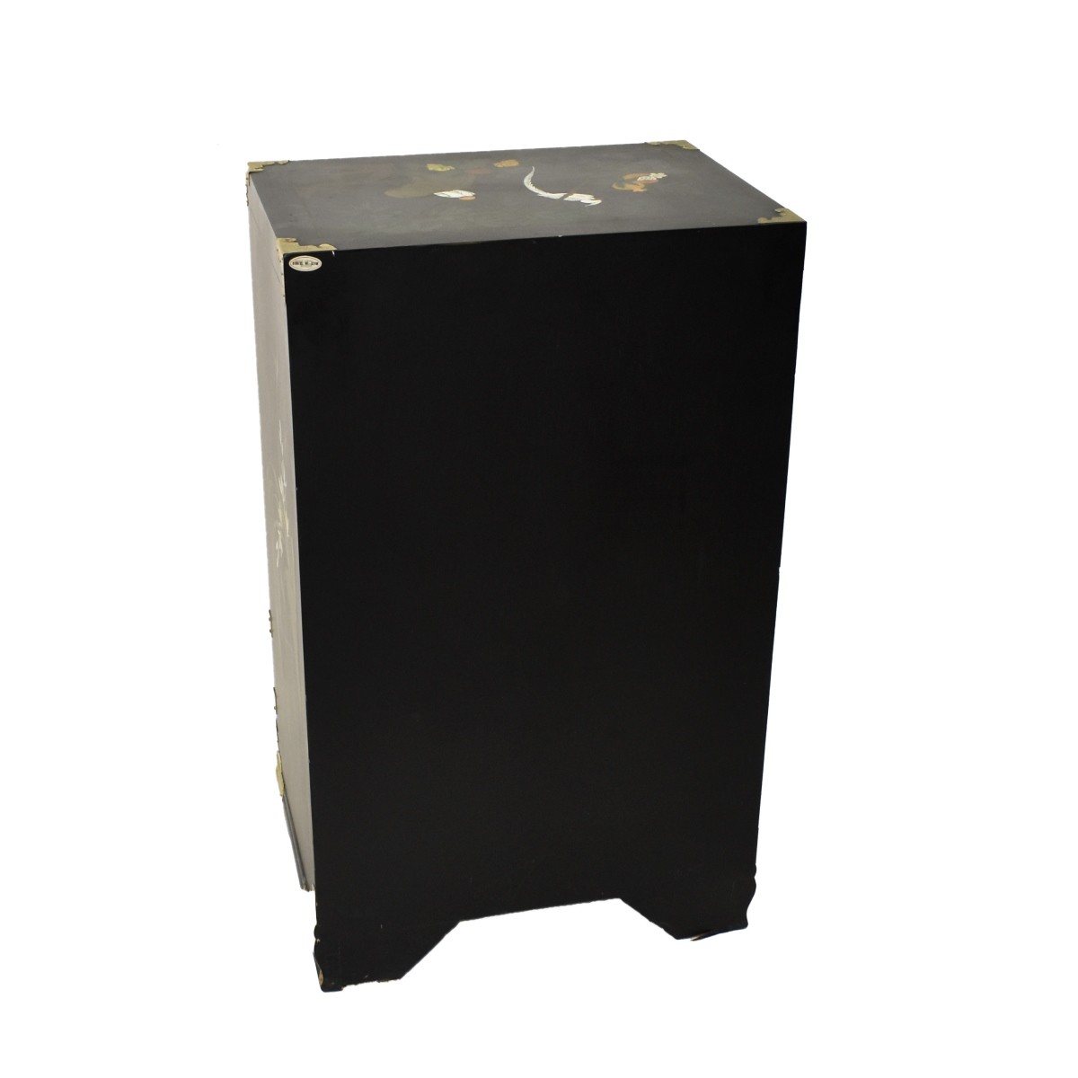 Chinese Black Painted Wood Storage Cabinet