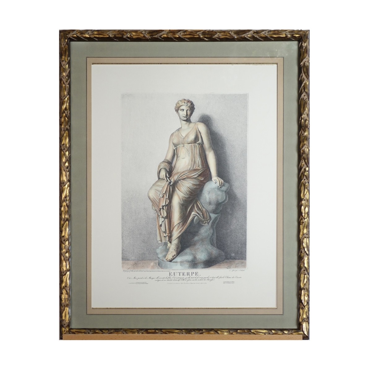 Vintage Italian School Color Engraving